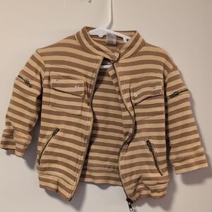 Kate Quinn Motorcycle Jacket Striped